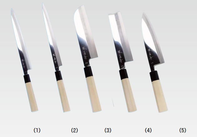 堺菊守 極V10(鏡面仕上げ) (3)鎌形薄刃 195mm【庖丁 業務用ナイフ 和包丁】【水牛】【八角柄】【片刃】【業務用】