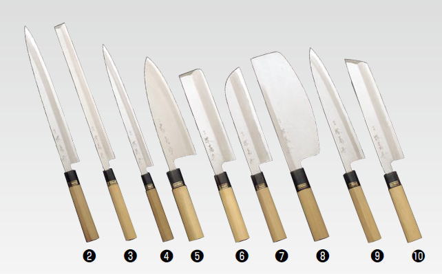 堺菊守 和包丁 銀3 蛸引 270mm【庖丁 業務用ナイフ 和包丁】【水牛】【片刃】【業務用】