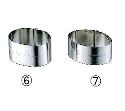 18-8 かみ合せ小判 セルクル 60×40×H35mm【製菓用品 製菓道具 お菓子作り】【ケーキ】【タルト】【クッキー】【洋菓子】【ムール】【ステンレス】【業務用】