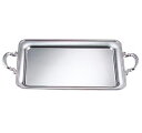 UK18-8 B渕角盆 12インチ(手無)【バイキング用品 ビュッフェ用品 オードブル】【お盆】【四角いお盆】【トレイ】【ステンレス】【銀色のお盆】【業務用】
