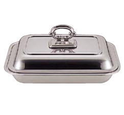 UK18-8 B渕角エントレーディッシュ 12インチ【バイキング用品 ビュッフェ用品】【バイキング盛り付け皿】【ステンレス】【業務用】