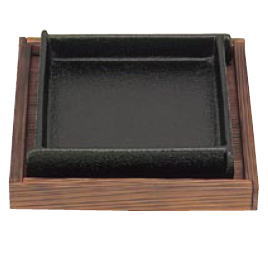 S 鉄 ミニ皿角 敷板縁付角 12.5cm【鉄板皿 IH対応 電磁調理器対応】【業務用】【洋食器】【プレート】..