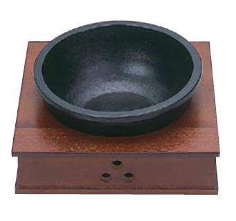ビビンバ鉄鉢 (箱台付) 15cm【ビビンバ】【ビビンパ】【食器】【調理器】【IH対応】【業務用】