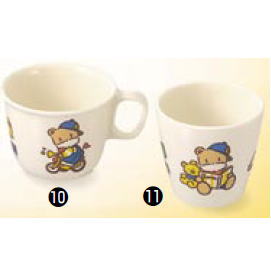 C16KD 柄付カップ【子供用 お子様用】【子ども用】【キドリッこ】【kidorikko】【メラミン】【業務用】