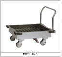 マルゼン 厨房用ワゴン(ドライシステム仕様) MWDL-097S ドライスノコ付L型運搬車【代引き不可】【業務用】【カート】【台車】【水受けワゴン】【衛生ワゴン】(3)