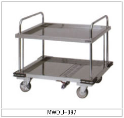 マルゼン 厨房用ワゴン（ドライシステム仕様） MWDU-097 ドライ運搬車【代引き不可】【業務用】【カート】【2段ワゴン】【水受けワゴン】【衛生ワゴン】