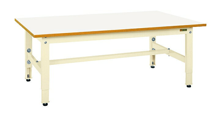 ※こちらの商品はメーカー直送のため代金引換はできません。 高さ450～600mmの範囲で任意の高さに調整可能！！ 外寸：W900×D750×H450～600mm 均等耐荷重：200kg 質量：22kg 本体色：アイボリー 天板：軽量サカエリューム天板(アイボリー)21T アジャスター：樹脂製　ネジ径M12　P=1.75 脚部伸縮自由、脚部には目盛り付 JAN:4549347128894関連商品