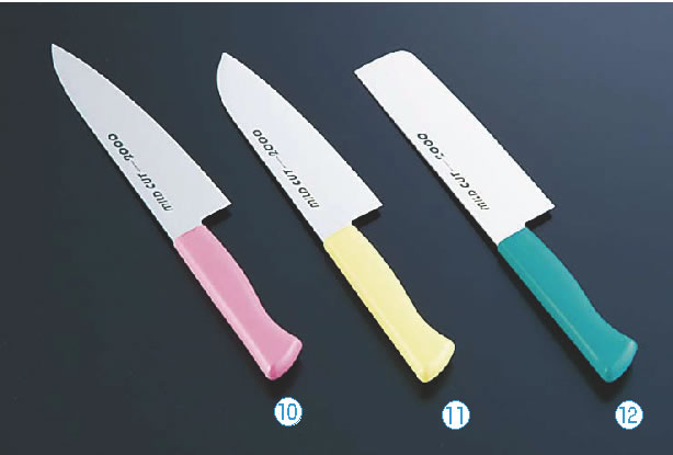 マイルドカット2000抗菌カラー庖丁 牛刀 18cm MCG-G 【業務用包丁】【キッチンナイフ】【洋包丁】【抗菌】【MILD CUT】【業務用】