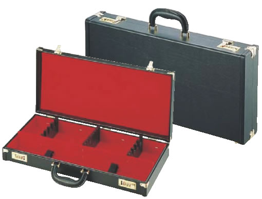 レザー張り庖丁ケース(ダイヤル式) 洋食用 黒 8丁入【包丁ケース】【ナイフケース】【業務用包丁】【仕切りなしスペース】【業務用】