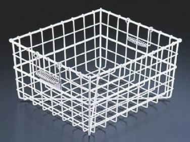 抗菌ナイロンコーティング食器篭 B型 大(B-1)【給食カゴ】【食器カゴ】【ステンレスカゴ】【業務用】