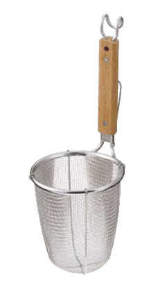 TSステンレス ラーメン専用パワーテボ 深型 大盛用 引掛付【湯切り】【麺揚げ】【業務用】