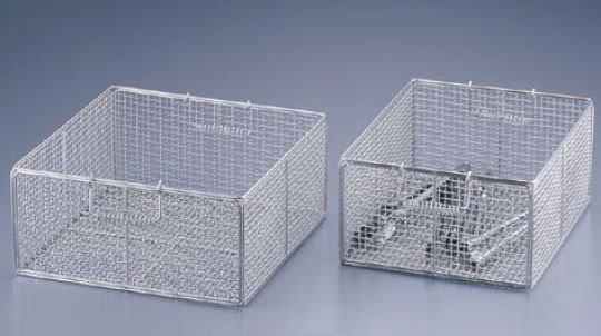 SA18-8トング洗浄篭 大 【洗浄カゴ】【給食道具】【18-8ステンレス】【Ω】【業務用】