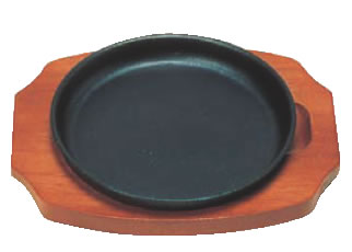 (S)ステーキ皿 丸型 B 22cm 【IH対応】【鉄板焼皿】【ステーキプレート】【業務用】