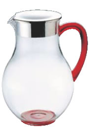 UKウォーターピッチャー(蓋付)2.2L レッド 03031090【水差し】【業務用】