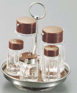 木目 中華カスターセット【調味料入れ】【調味料ストッカー】【業務用】