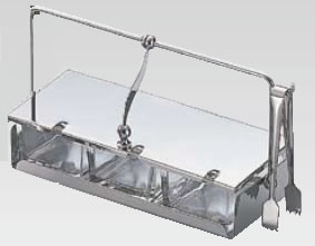 ガラス薬味入れ T-103(3ヶ仕切) (103-015)【調味料入れ】【業務用】