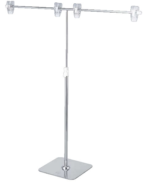 ダブルスタンドポスター掛 クローム 40728【ポップスタンド】【業務用】