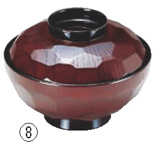 4寸 亀甲吸物椀 溜 33602420【茶碗】【汁椀】【汁入れ】【業務用】