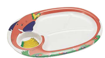 メラミンお子様ランチ皿 ゾウ【子供用食器】【小皿】【取り皿】【取皿】【小分け皿】【業務用】