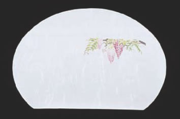 尺3半月四季懐石まっと(50枚入) 藤【敷紙】【会席紙】【会席マット】【業務用】