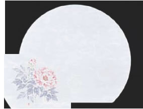 遠赤抗菌和紙 尺3半月まっと(100枚) ぼたん WH-15【敷紙】【会席紙】【会席マット】【業務用】