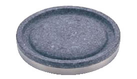 長水石焼丸型プレート 補強リング付 YS-0626A 26cm 【代引き不可】【焼肉プレート 石焼プレート】【料理演出用品】【業務用】