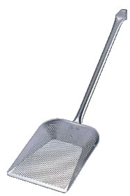 UK18-8パンチングフライヤー用角カス揚 (パイプハンドル) L【油きり】【業務用】