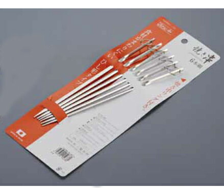 18-8台紙付プロセット(6本組) 240mm【ステンレス串】【焼き串】【業務用】