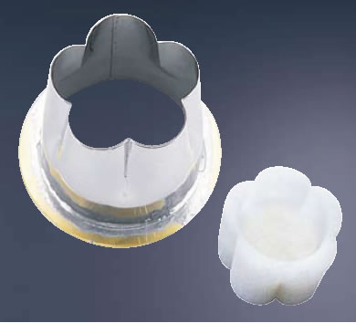 18-8穴クリ芯抜型 外仕上げ用 梅 45mm用【抜き型】【飾り型】【焼き型】【型抜き　野菜】【業務用】