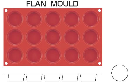 マルテラートフレキシブルモルドSF044 50 フラン型 15ヶ取 【シリコン型 ベーキングモルド】【ケーキ型 洋菓子焼型 】【製菓用品 製パン用品】【フレキシブルモルド 天板型】【Martelato】【業務用】