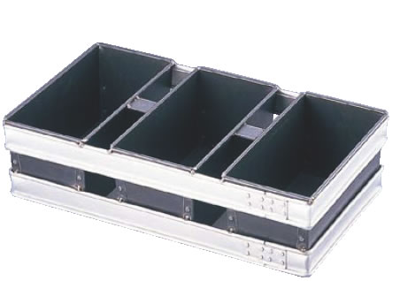 スルトン トライプラス 2斤食パン型 3連結 (蓋無) 【製パン用品】【業務用】