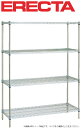スーパーエレクターシェルフセット(抗菌) SS910×P1390 (4段) 【代引き不可】【業務用ラック 棚】【ERECTA】【ステンレスラック】【メタルラック】【業務用】(3)