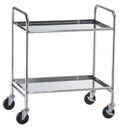 TKG18-8衛生サイドアップワゴン2段 ゴム車 【代引き不可】【配膳ワゴン 配膳カート】【厨房用カート サ..