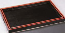 (大)脇取盆 黒木目天朱 (小)尺9寸【お盆】【和風盆】【脇取盆】【トレイ】【配膳盆】【運び盆】【1-109-8】