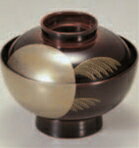 御殿吸椀 溜満月にススキ 本漆塗 手描磨蒔絵【お椀】【小吸椀】【吸物椀】【汁椀】【味噌汁椀】【みそ..