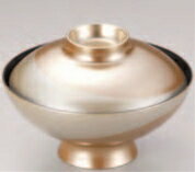 花小槌吸椀 金流線銀地塗【お椀】【小吸椀】【吸物椀】【汁椀】【味噌汁椀】【みそ汁】【雑煮椀】【多用椀】【正月に】【漆塗り】【W-9-37】