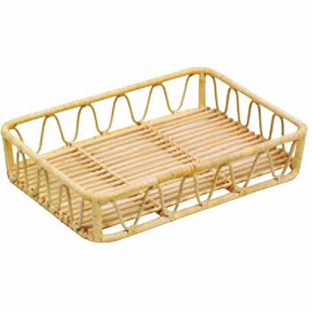 籐製 芯盛カゴ 角長深 16-772【業務用】【柳かご】【パンかご】