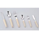 【メール便配送可能】18-8 味道楽 ティースプーン アイボリー【カトラリー用品】【卓上小物】【ナイフ】【フォーク】【スプーン】