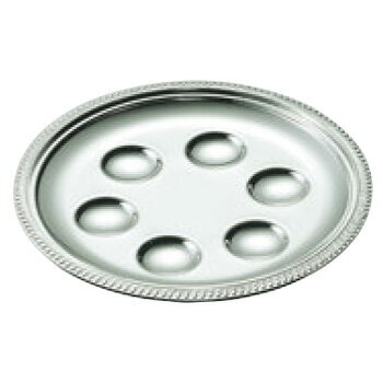 SW 18-8 菊渕 エスカルゴディッシュ 6穴【シルバートレー】【お盆】【トレイ】