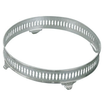 H 洋白 丸型 ビュッフェスタンド足付 18吋用 三種メッキ【代引き不可】【シルバートレー】【トレースタンド】