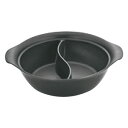UK アルミIHホットパン 2仕切(フッ素コート)24cm【業務用】【なべ】