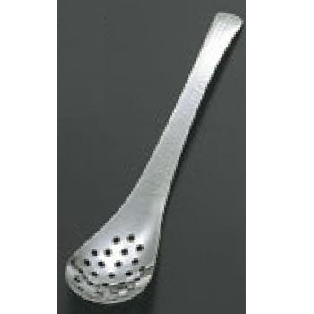 18-8 槌目 レンゲスプーン 穴明【お玉】【卓上用品】【調理器具】