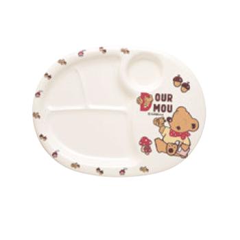 メラミン 子供食器 デュールムー ランチ皿(大)MC-31-DM【メラミン食器】【皿】【ランチプレート】