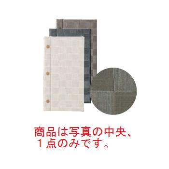 えいむ ホック式チェックメニューブック MB-315 タテ小 グレーブラック【メニューブック】【お品書き】【メニューファイル】