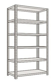 ※こちらの商品はメーカー直送のため代金引換はできません。 ボルトレス設計のため、従来のスチール棚に比べ、施工時間が大幅に短縮 寸法：W1500×D600×H2100mm 段数：6段 耐荷重(棚1段当り)：100kg 耐荷重(棚1連当り)：6...