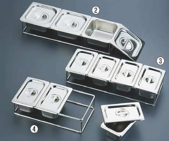 SA18-8キッチンディスペンサー 4S【薬味容器】【薬味入れ】【業務用保存容器】【18-8ステンレス】【Ω】【業務用】