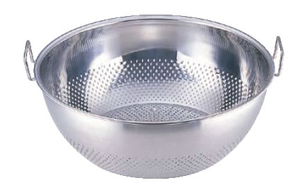 UK18-8パンチング 手付浅型ザル 35cm【ステンレスざる】【パンチングザル】【業務用かご】【業務用ザル】【18-8ステンレス】【UK】【水切り】【業務用】