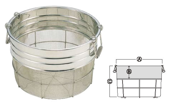 18-8寸胴型ざる(11メッシュ) 30cm 5升 【ステンレスざる】【業務用かご】【業務用ザル】【18-8ステンレス】【水切り】【業務用】