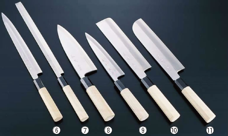 SA佐文銀三鏡面仕上薄刃18cm