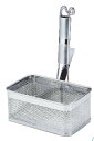エコクリーン UKパンチング角てぼ 横型 L 18-8 【業務用てぼ】【エコクリーン】【網】【そば うどん パスタ】【18-8ステンレス】【UK】【湯切り】【麺揚げ】【業務用】(3)